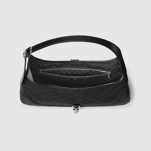 Gucci Jackie 1961 medium shoulder bag - black GG canvas