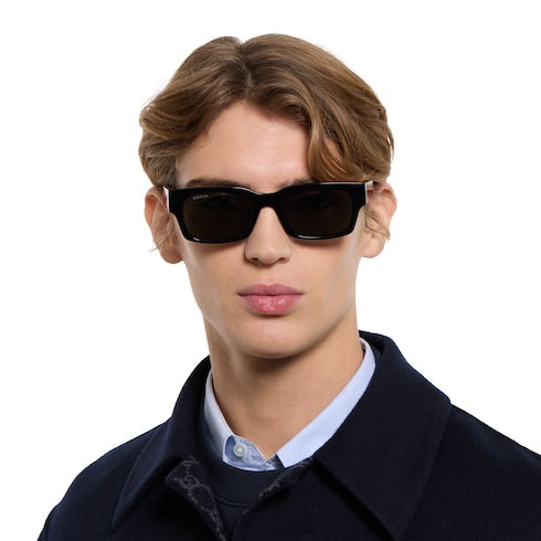 Rectangular frame sunglasses - black