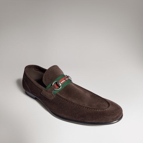 Men's Gucci Como loafer - dark brown soft suede