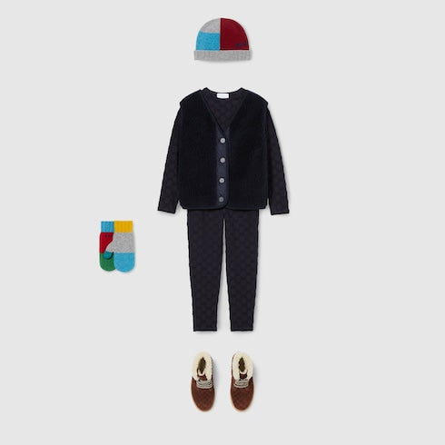 Children's GG jersey leggings - dark blue