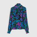 Printed silk crêpe de chine shirt - multicolor