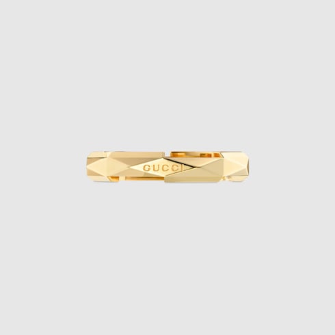 Gucci Link to Love 18k studded ring - 18k yellow gold