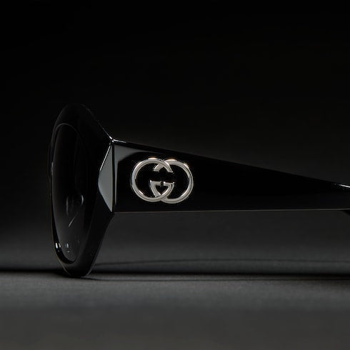 Geometric-frame sunglasses - black