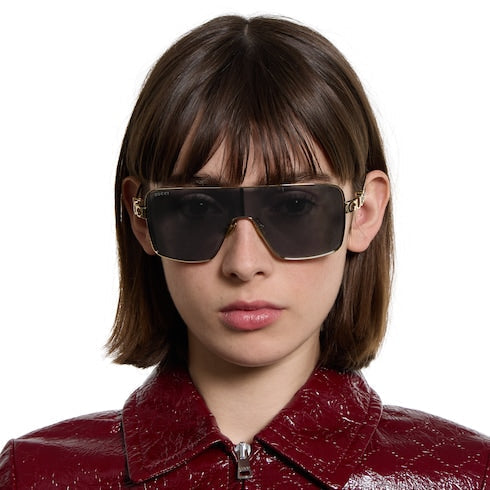 Rectangular frame sunglasses - light gold