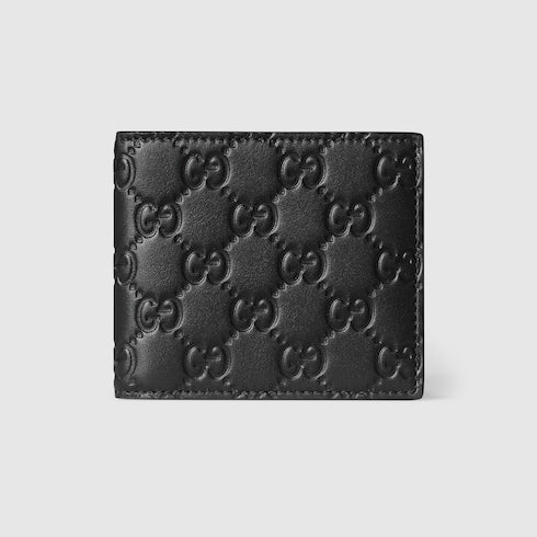 GG Emblem bi-fold wallet - black GG leather