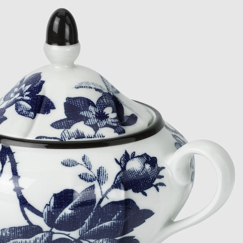 Herbarium sugar bowl - blue and white porcelain