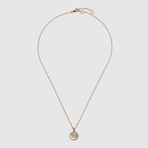 Gucci Interlocking diamond 18k necklace - 18k rose gold