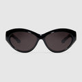 Cat eye frame sunglasses - black