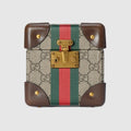 Gucci Savoy mini rigid watch case - beige and ebony Supreme