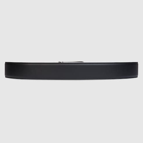 Reversible belt with Square G buckle - black/brown leather