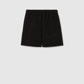 Printed jersey basketball shorts - black