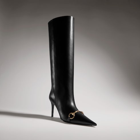 Women's Donna slip-on boot - black leather