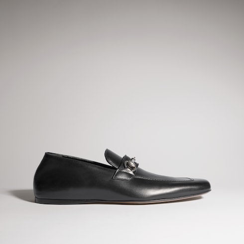 Men's loafer with Horsebit - black leather
