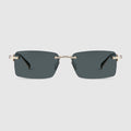Rectangular frame sunglasses - light gold
