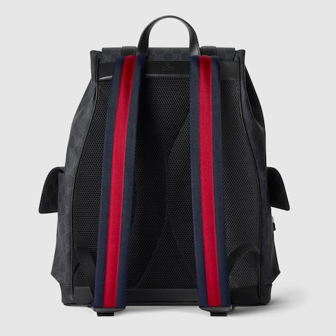 GG Black large backpack - black GG Supreme