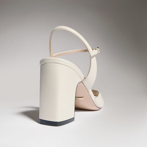 Women's Horsebit sandal - white leather