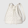 Gucci Venice small bucket bag - white GG leather