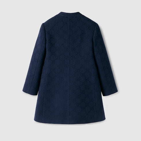 Children's GG wool coat - blue