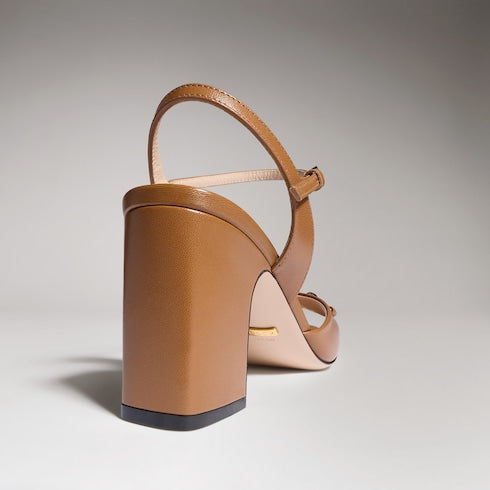 Women's Horsebit sandal - brown leather