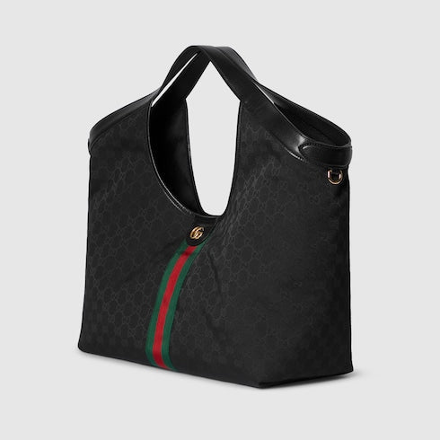 Gucci Giglio large tote bag - black GG canvas