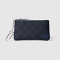 Dusty blue trim key pouch - dark blue GG Supreme