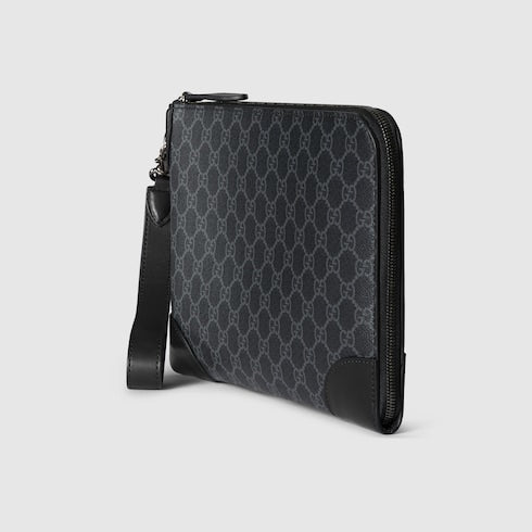 GG Emblem small business case - black fabric