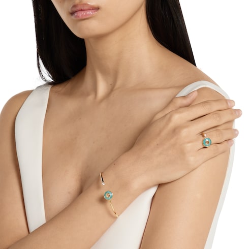 Gucci Interlocking 18k bangle bracelet - 18k yellow gold