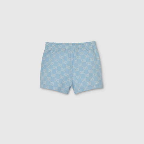 Baby GG cotton shorts - light blue