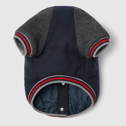 Wool pet coat - dark blue
