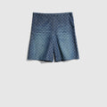 GG chambray cotton denim shorts - blue