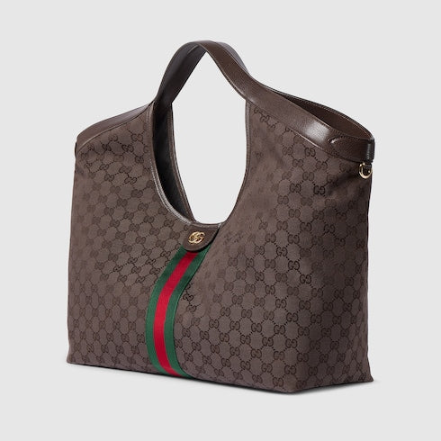 Gucci Giglio large tote bag - dark brown GG canvas