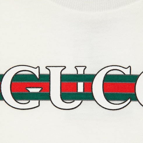 Baby printed cotton T-shirt - white