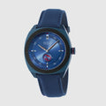 Gucci Interlocking watch, 41mm - blue rubber