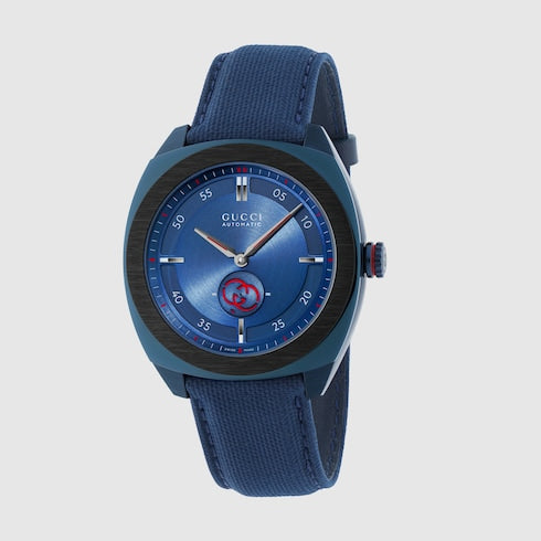 Gucci Interlocking watch, 41mm - blue rubber