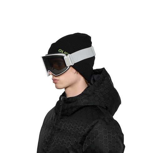 Mask-shaped sunglasses - white