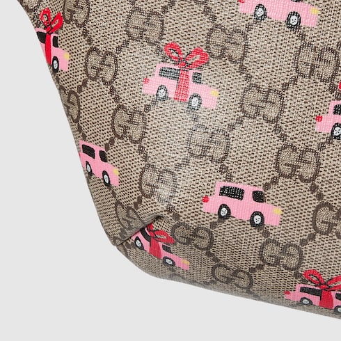 Children's printed GG belt bag - beige and brown GG Supreme