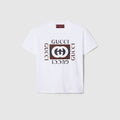 Printed cotton jersey T-shirt - white