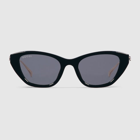 Cat eye frame sunglasses - black