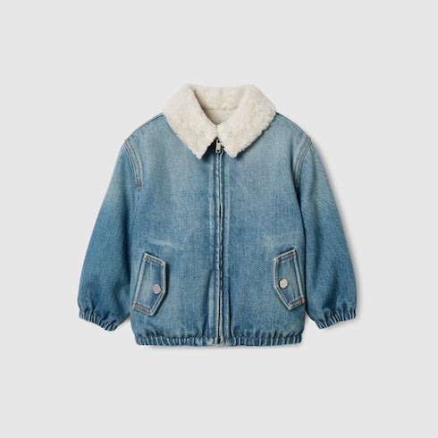 Baby denim bomber jacket - blue