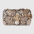 GG Marmont python medium shoulder bag - natural