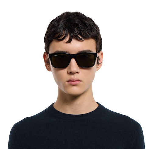 Rectangular frame sunglasses - black