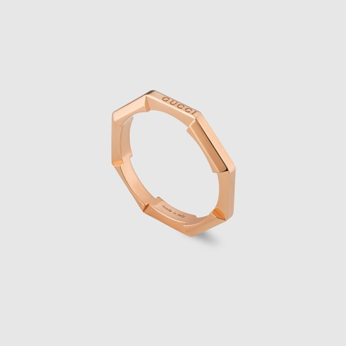 Gucci Link to Love 18k mirrored ring - 18k rose gold
