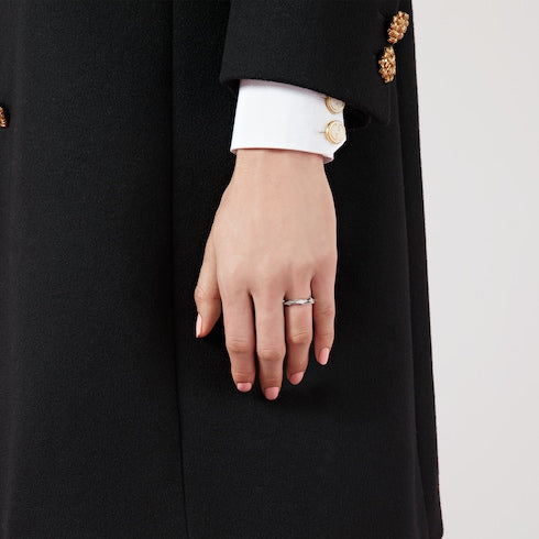 Gucci Link to Love 18k studded ring - 18k white gold