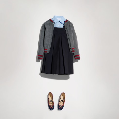 Children's GG poplin shirt - light blue
