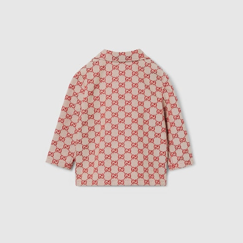 Baby GG canvas jacket - red