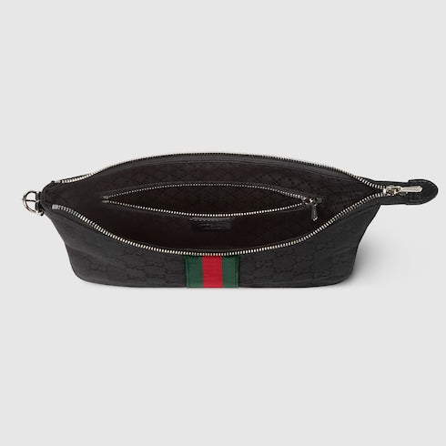 Lunetta small crossbody bag - black GG canvas