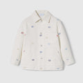 Children's GG cotton jacket - white and multicolor