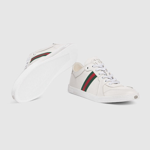 Women's Stretch low-top sneaker - white leather