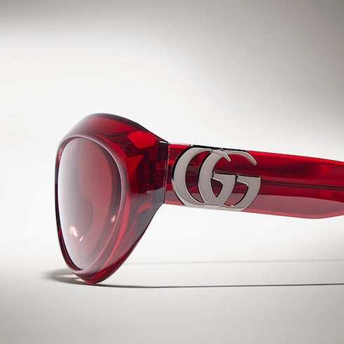 Cat eye frame sunglasses - red