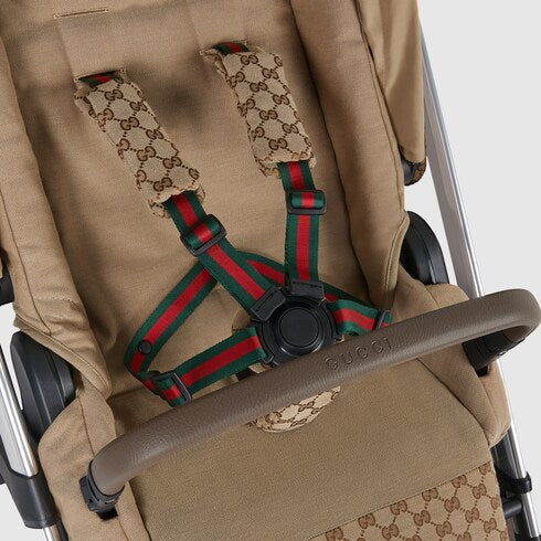 Gucci Bassinet-Stroller combo - beige and ebony GG canvas